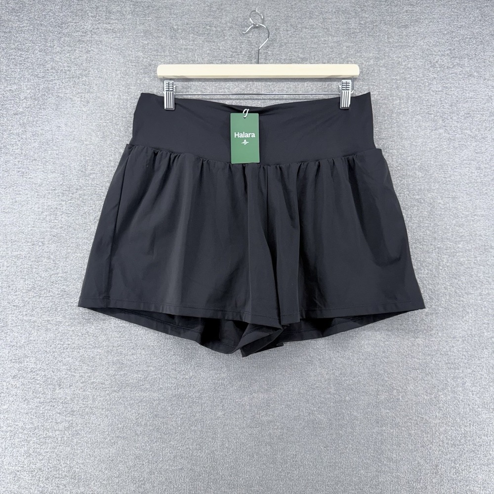Halara Shorts Women Size 1X Long Black Stretch Comfy NEW